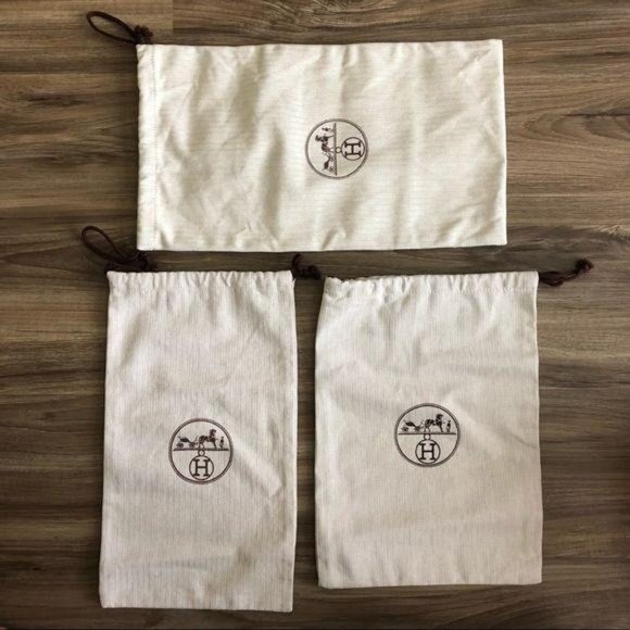 Hermes Toiletry Travel Bag Set of 5 Logo Canvas - Picture 4 of 8